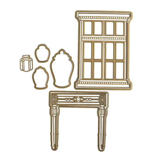 Carte Canton Bleu Slimline Dies {1}