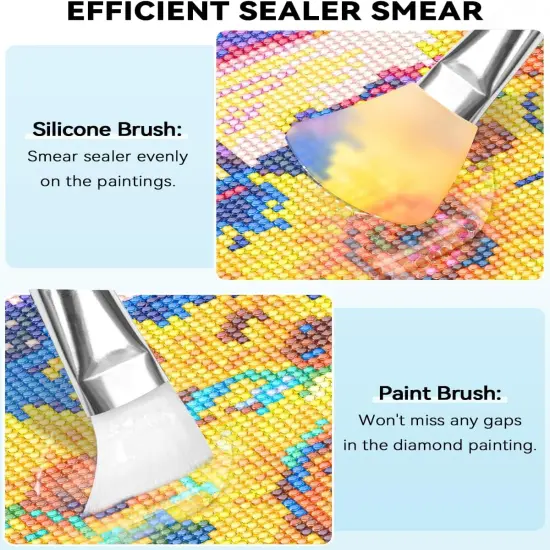 16 oz Diamond Art Sealer Kits for Adults, Large Capacity Glue as Diamond Painting Accessories and Jigsaw Puzzles Tools {4}