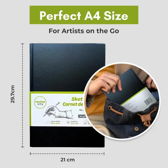 A4 Sketchbook (210x297mm / 100 Pages) Professional Grade Artists Sketch Book {4}