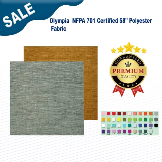 Olympia NFPA 701 Certified 58" Polyester Fabric Willow {2}