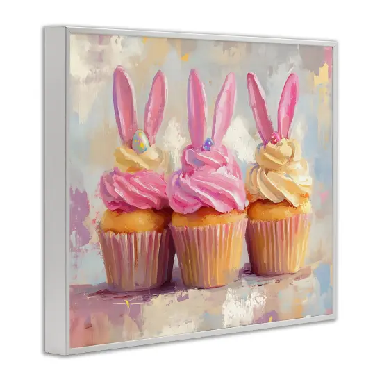 Stupell Industries Pastel Bunny Ear Cupcakes Framed Giclee By Franklyn Gregory {3}