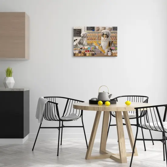 Stupell Industries Meow Bakery Funny Cats Canvas Wall Art Design by Mehu Art {2}