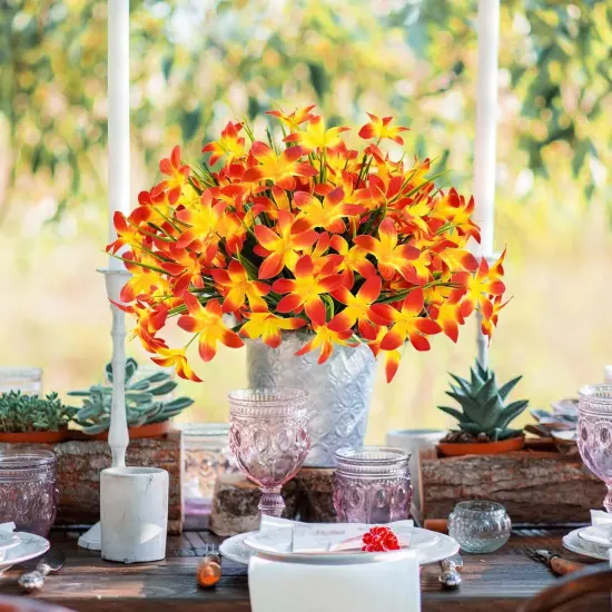 12 Pcs Artificial Fall Flowers for Outdoors {3}