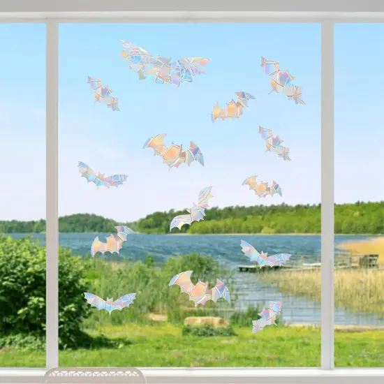 15PCS Bat Prismatic Window Clings {3}