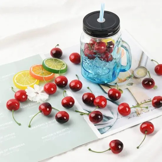 Artificial Cherry Fruit Fake Cherries {3}