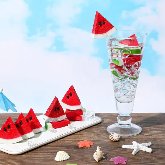 12 Pieces Realistic Fake Watermelon Slices, Red {3}