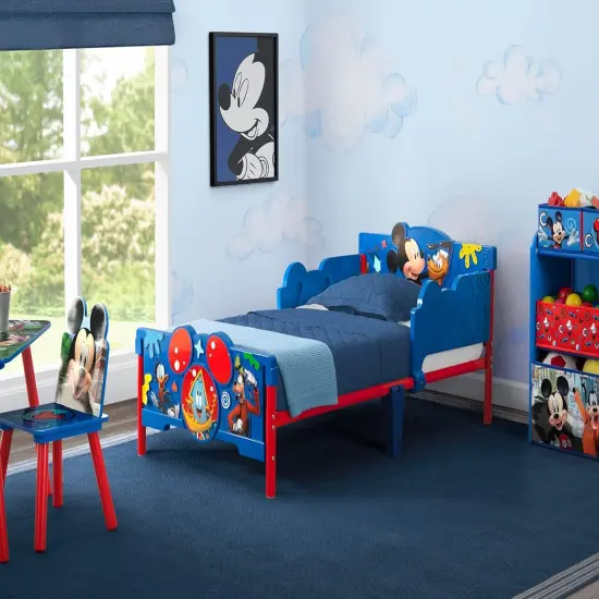 Mickey Mouse 3D Toddler Bed, Blue {3}
