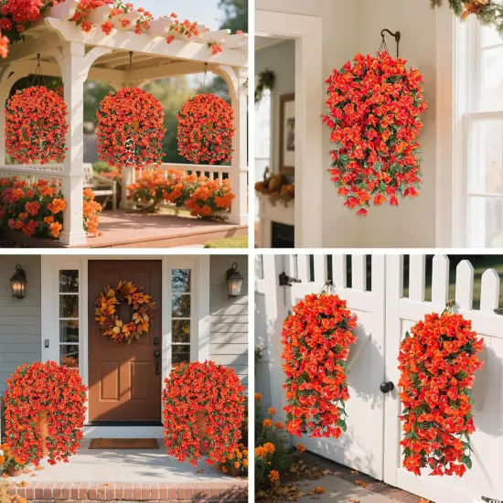 3 Pcs Artificial Fall Bougainvillea Flowers {4}