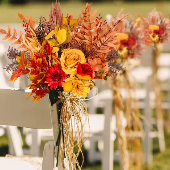 Artificial Fall Flowers Bouquets {4}