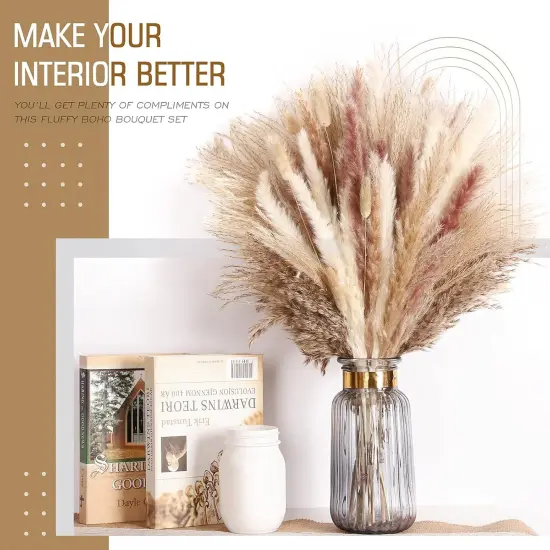 75Pcs Pampas Grass Decor for Fall {5}