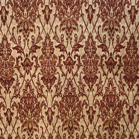 Polyester Upholstery Fabric 57" Wide Durable Material for Drapery & Furniture Projects Crimson {1}