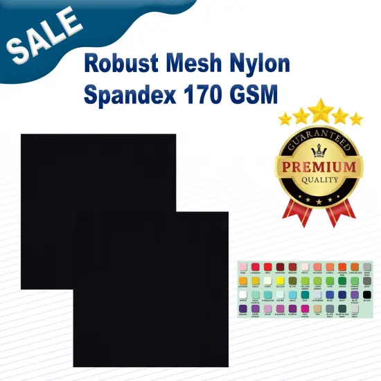 Robust Mesh Nylon Spandex 170 GSM Black {2}