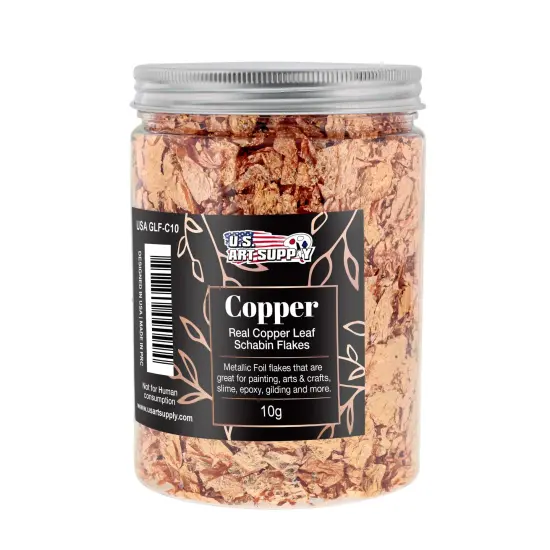 Metallic Foil Schabin Gilding Flakes, Imitation Copper 10 Gram Bottle - Metal Leaf Foil Flakes for Resin, Nails, Crafts, Painting, Jewelry, Slime, Arts and Crafts {1}