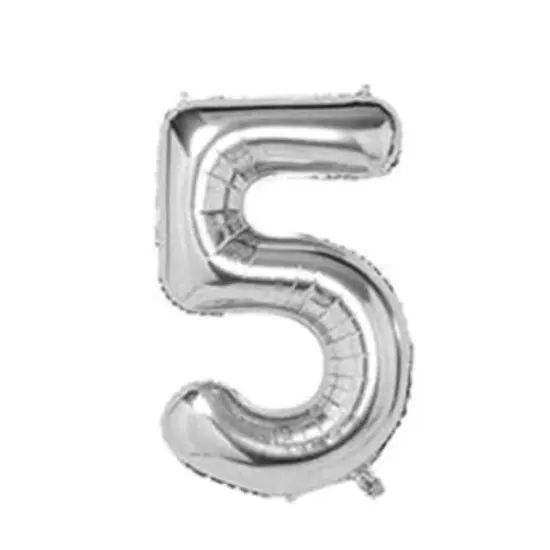 Silver Number Balloon Foil Balloon F07M1-79-5 {1}
