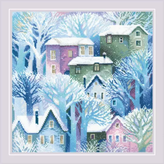 Panel/Cushion Town R2247 Counted Cross Stitch Kit {1}