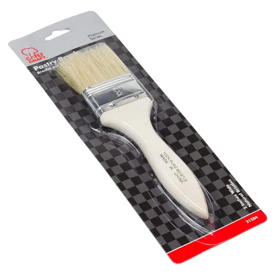 Chef Craft 2" Wide Natural Bristles Basting / Pastry Brush with Wooden Handle {3}