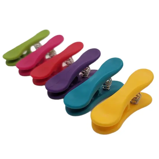 Handy Housewares 6-Piece Colorful Snack Bag Clips Set - Multi-Purpose for Chips, Craft Bags, and More {5}