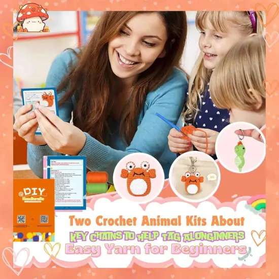 Crochet Kit for Beginners (2-Piece Animal Amigurumi) {2}