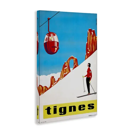 Stupell Industries Vintage Tignes Skiing Canvas By Vintage Lavoie {3}