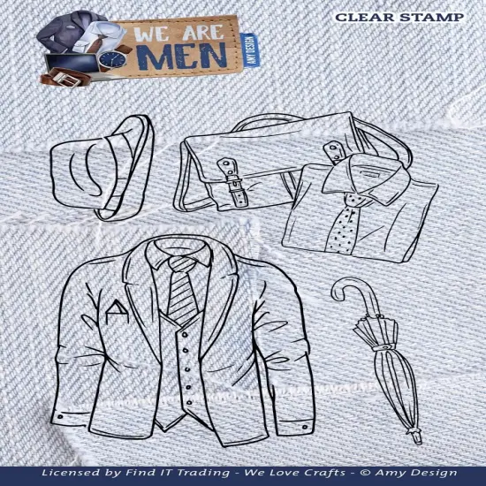 Find It Trading Amy Design We Are Men Stamps-Men {1}