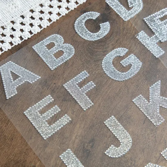 Craft Perfect Bling Sheet 2/Pkg1.5"-Crystal Letters {7}