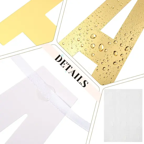 78 Pcs Make Your Own Banner Kits Large Size 6 Inch DIY Glitter Letter Pack {2}