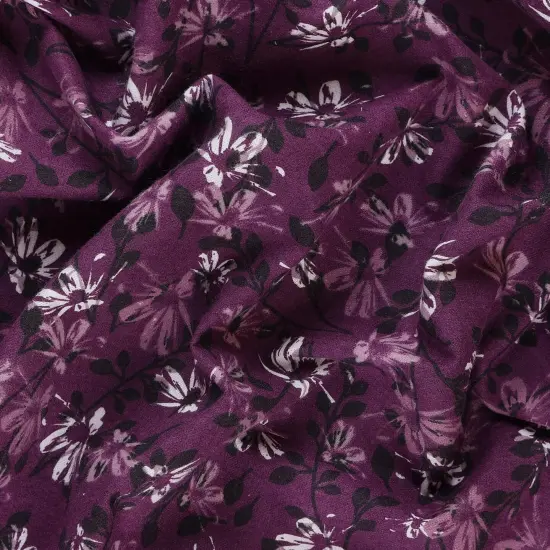 Mook Fabrics Aster Flannel Fabric [108 in. Wide] - By The Yard Italian Plum {2}