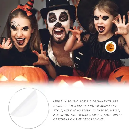 24 Pcs 3'' Clear Acrylic Circles Coasters {2}