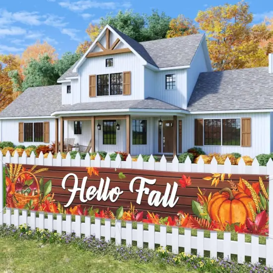 Happy Fall Banner 120"x 20" Decoration {5}