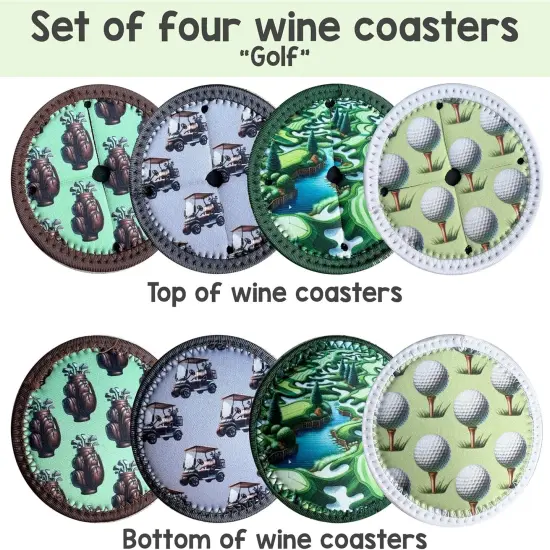 Set of 4 Themed Drink Coasters {2}