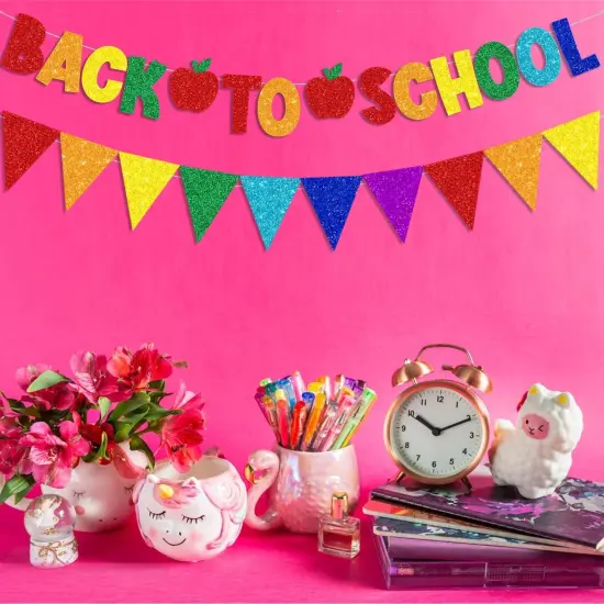 Glitter Back to School Banner and Colorful Glittery {5}