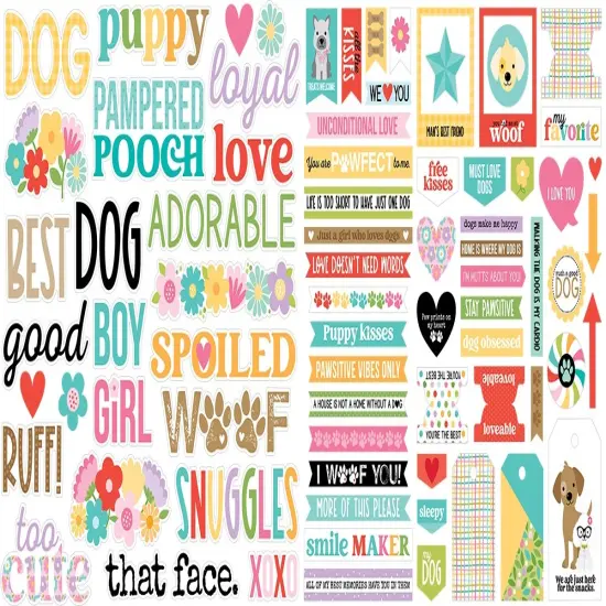 Bella Blvd Cardstock Ephemera-Words, Bow Wow {3}