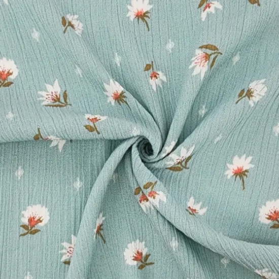 Rayon Crinkle Seafoam 50/52&rdquo; Lightweight Textured Fabric {3}
