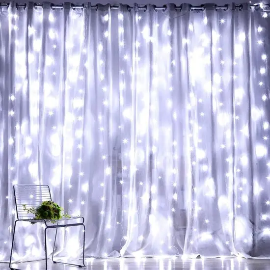300 LED Curtain String Lights {5}