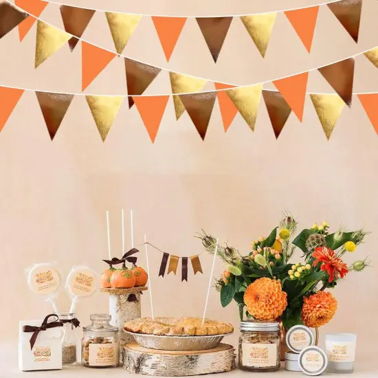 Fall Party Decorations Orange Gold Brown {3}