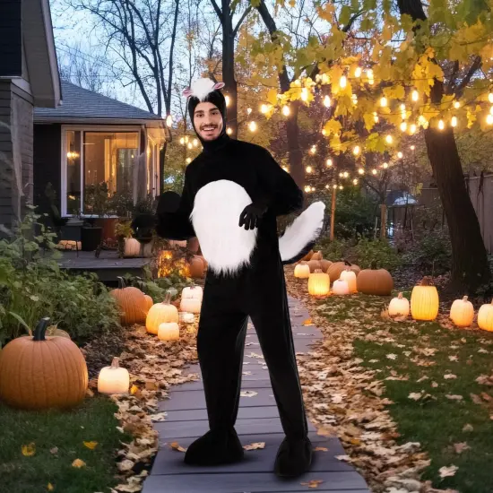 Plush Skunk Adult Costume One Size Fits Most {4}