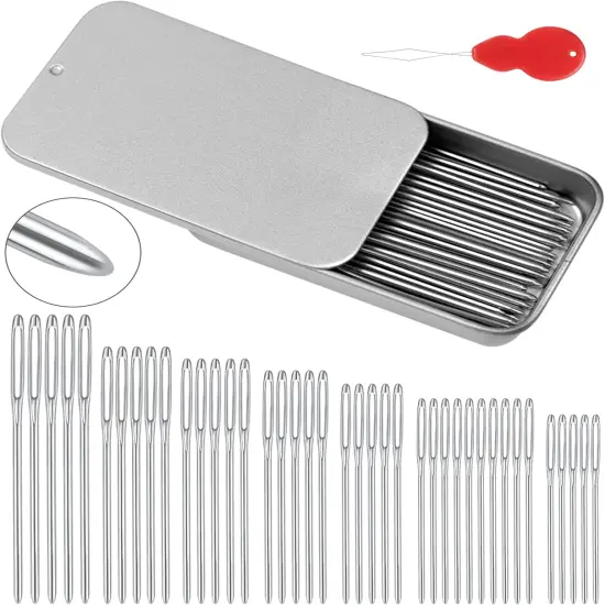 80/40 PCS Large-Eye Blunt Needles {1}