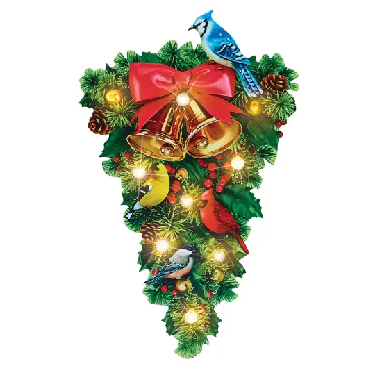 Collections Etc Solar Powered Holiday Fence and Wall Swag Decoration {2}