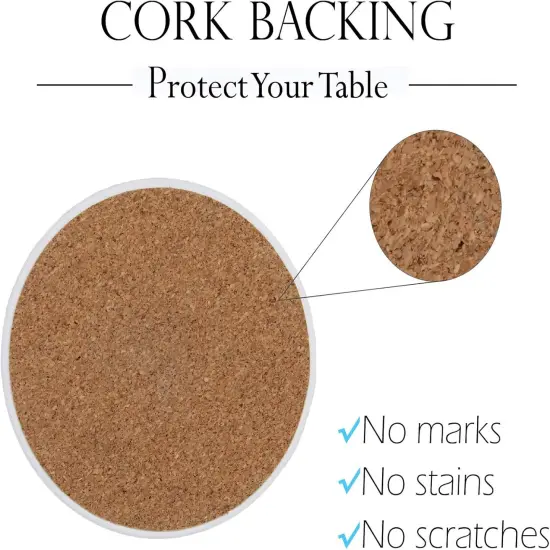 Halloween Black Round Drink Coasters Set of 6 with Holder {4}