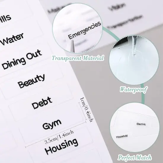 11 Pieces Cash Envelope - Black {2}