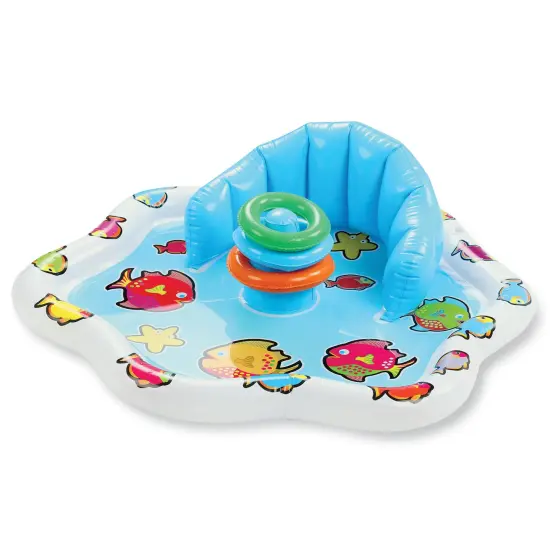 Collections Etc Outdoor Baby Splash Mat with 3 Inflatable Rings {2}