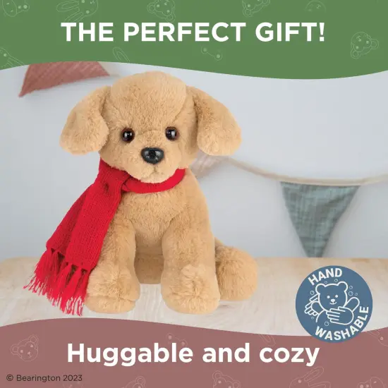 Bearington Mr. Grizwald Golden Retriever Plush, 11 Inch Dog Plush, Christmas Dog Stuffed Animal, For Ages 3-14 Brown {5}