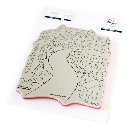 Pinkfresh Studio Cling Stamp 4.25"X5.5"-Holiday Street {1}