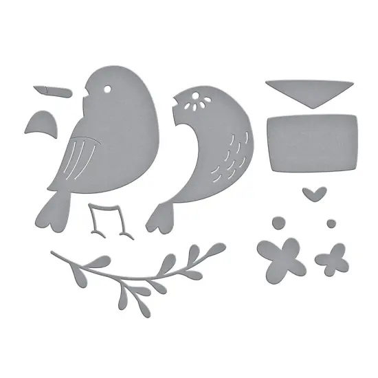 Spellbinders Etched Die From The Out And About Collection-Love Note Bird {3}