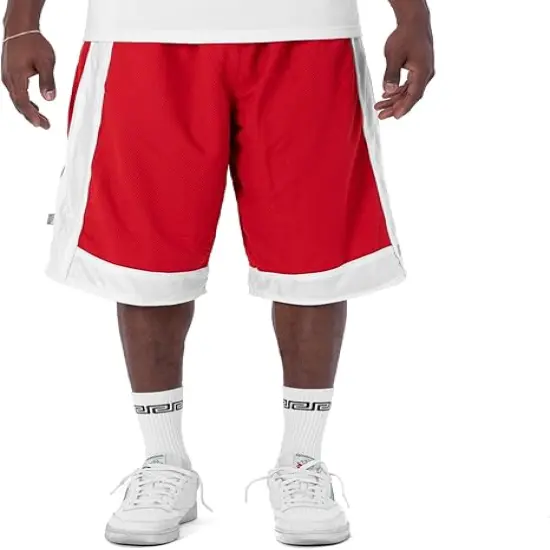 Mesh Basketball Shorts | RADYAN&reg; RED/WHITE {1}
