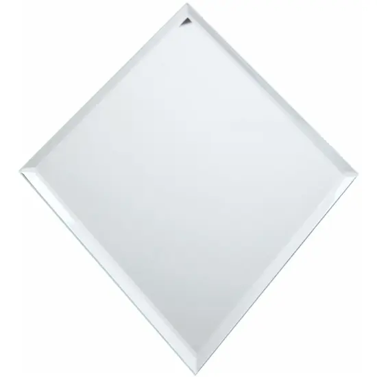 Plymor 7" x 9" Diamond-Shaped, 3mm Thick Beveled Glass Mirror {1}
