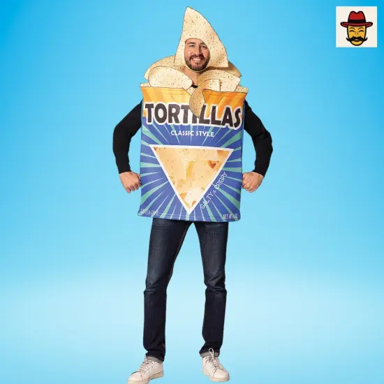 Tortilla Chips Bag Costume Funny Snack Food Outfit {1}