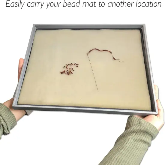 The Beadsmith Bead Mat Tray &ndash; Lightweight Tray for Holding Bead Mats, 11.5&rdquo; x 14.5&rdquo; x 0.5&rdquo;, Portable {2}