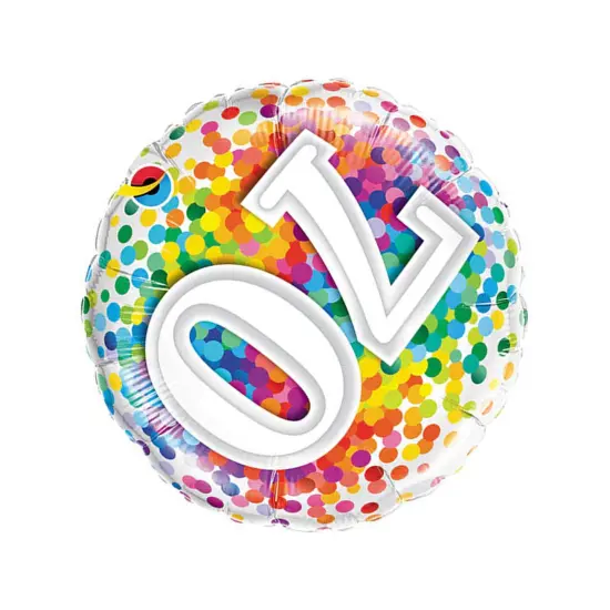 70 Rainbow Confetti 18" Foil Mylar Balloon {4}
