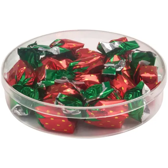 Pioneer Plastics 056C Clear Round Petri Dish Plastic Container, 4.3125" W x 0.875" H {5}